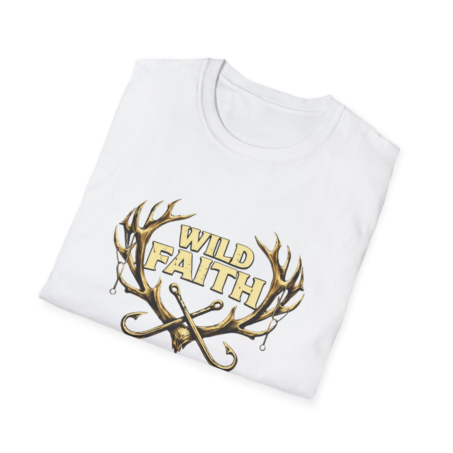 Wild Faith T-Shirt — Psalm 18:33 Antler Christian Graphic Tee