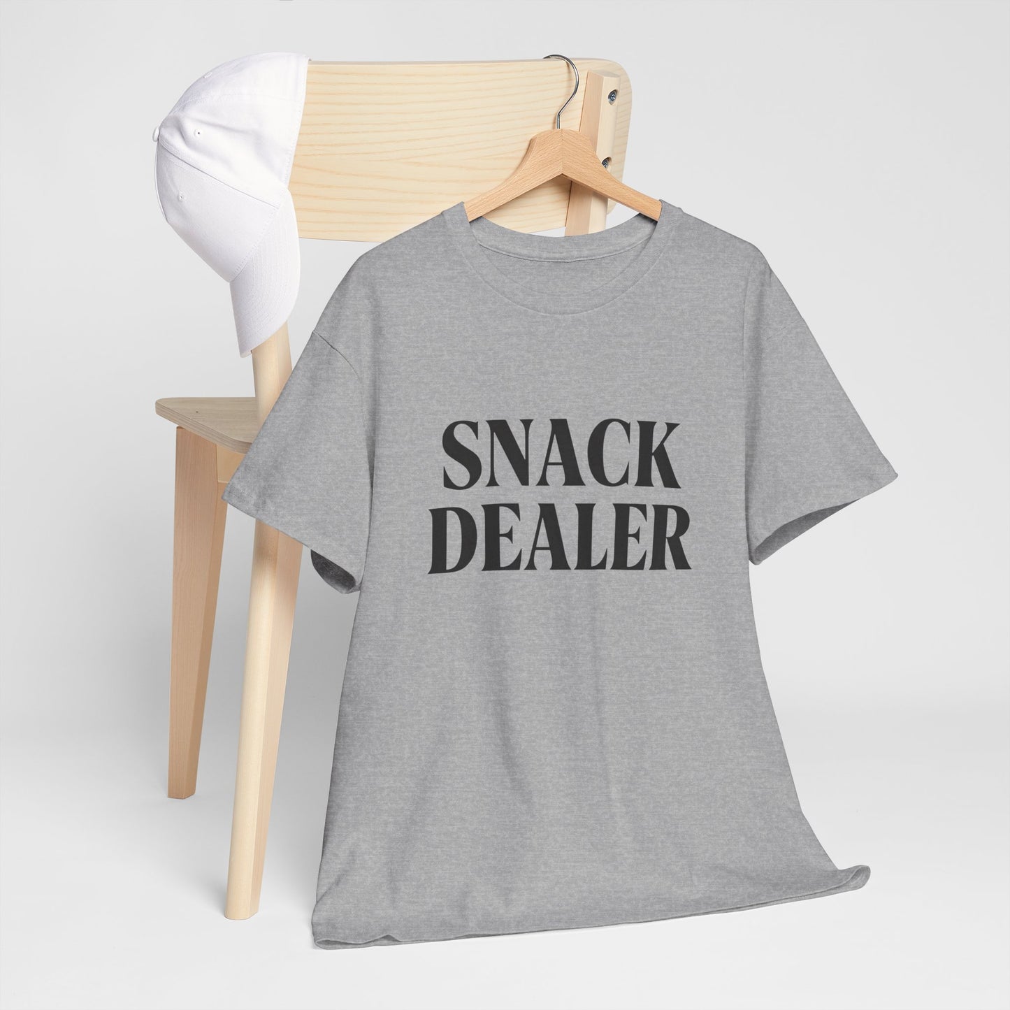 Snack Dealer Unisex Heavy Cotton Tee | Funny Shirt for Food Lovers, Casual Wear, Gift for Chefs, Snack Enthusiasts, Unique Apparel