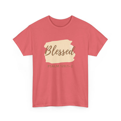 Blessed Unisex Heavy Cotton Tee, Inspirational Shirt, Faith-Based Apparel, Christian Gift, Everyday Casual Wear