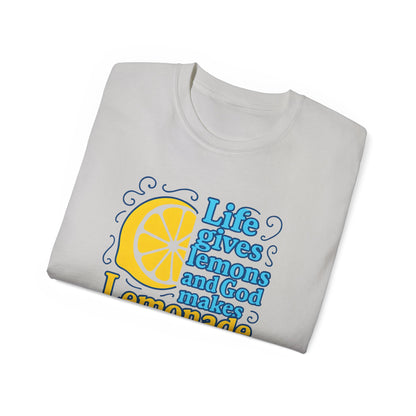 Life Gives Lemons Tee, Positive Quote T-Shirt, Unisex Cotton Shirt, Inspirational Gift, Casual Summer Wear, Lemonade Theme