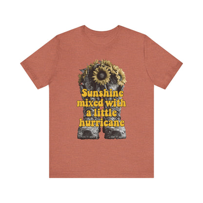 Sunshine Hurricane Tee | Short Sleeve Unisex Shirt, Inspirational T-Shirt, Gift for Her, Summer Fashion, Cute Graphic Tee
