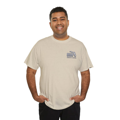 Custom Unisex Heavy Cotton Tee with Business Logo, Perfect for Workwear, Gift for Contractors, Promotional Use, Branding, Florida Services