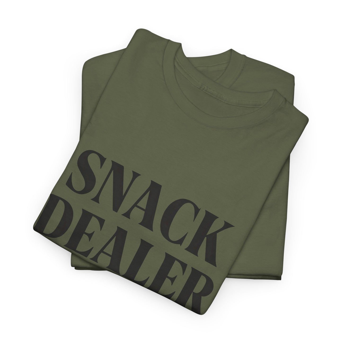 Snack Dealer Unisex Heavy Cotton Tee | Funny Shirt for Food Lovers, Casual Wear, Gift for Chefs, Snack Enthusiasts, Unique Apparel