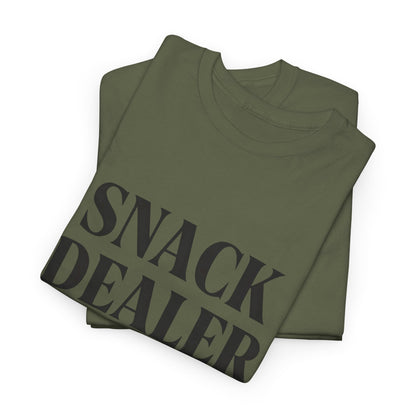 Snack Dealer Unisex Heavy Cotton Tee | Funny Shirt for Food Lovers, Casual Wear, Gift for Chefs, Snack Enthusiasts, Unique Apparel