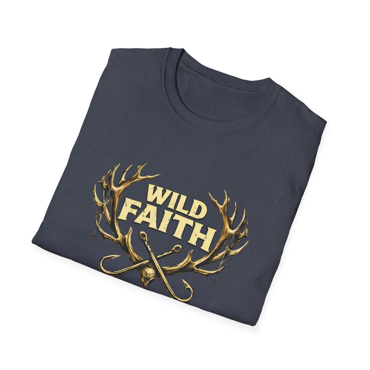 Wild Faith T-Shirt — Psalm 18:33 Antler Christian Graphic Tee
