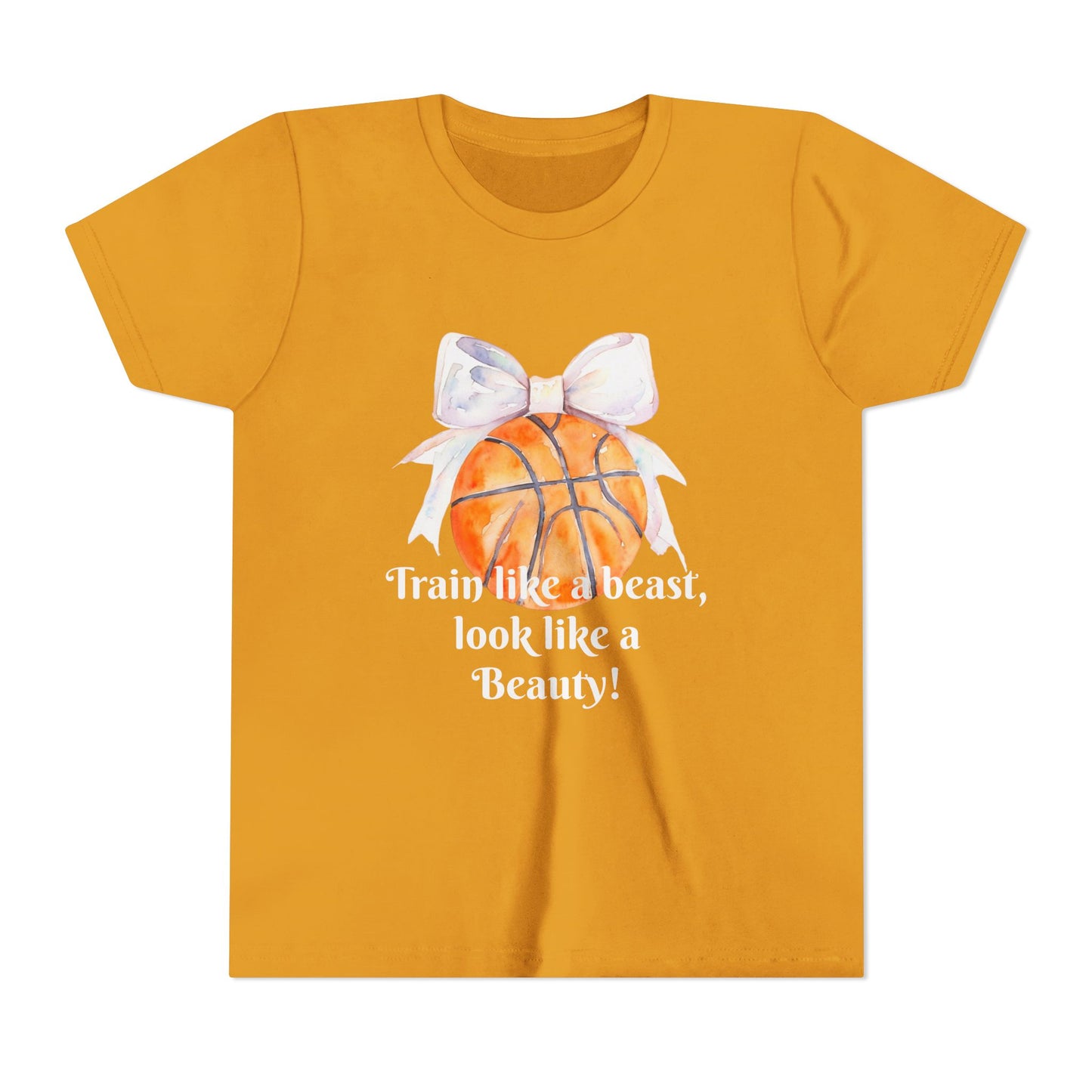 Basketball Motivational Tee for Kids, Youth Athletic Shirt, Sporty Fashion for Girls, Team Spirit Wear, Unique Gift for Young Athletes