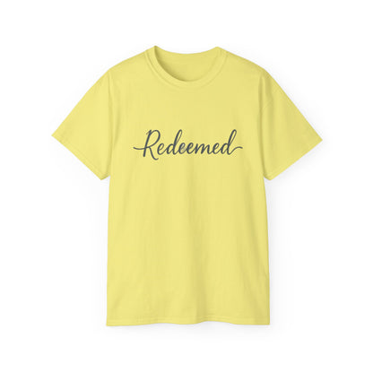 Redeemed Unisex Ultra Cotton Tee, Inspirational Shirt, Faith-Based Apparel, Christian Clothing, Everyday Casual Wear