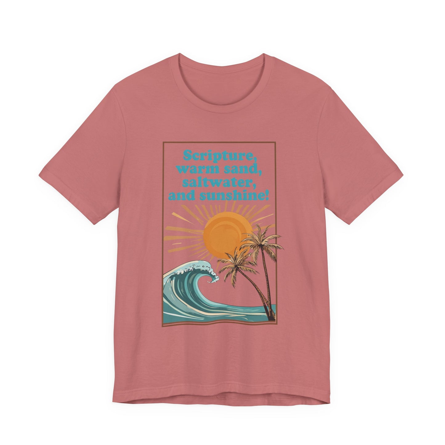 Beach Vibes Tee, Scripture T-Shirt, Summer Graphic Tee, Casual Beachwear, Vacation Outfit, Gift for Ocean Lovers