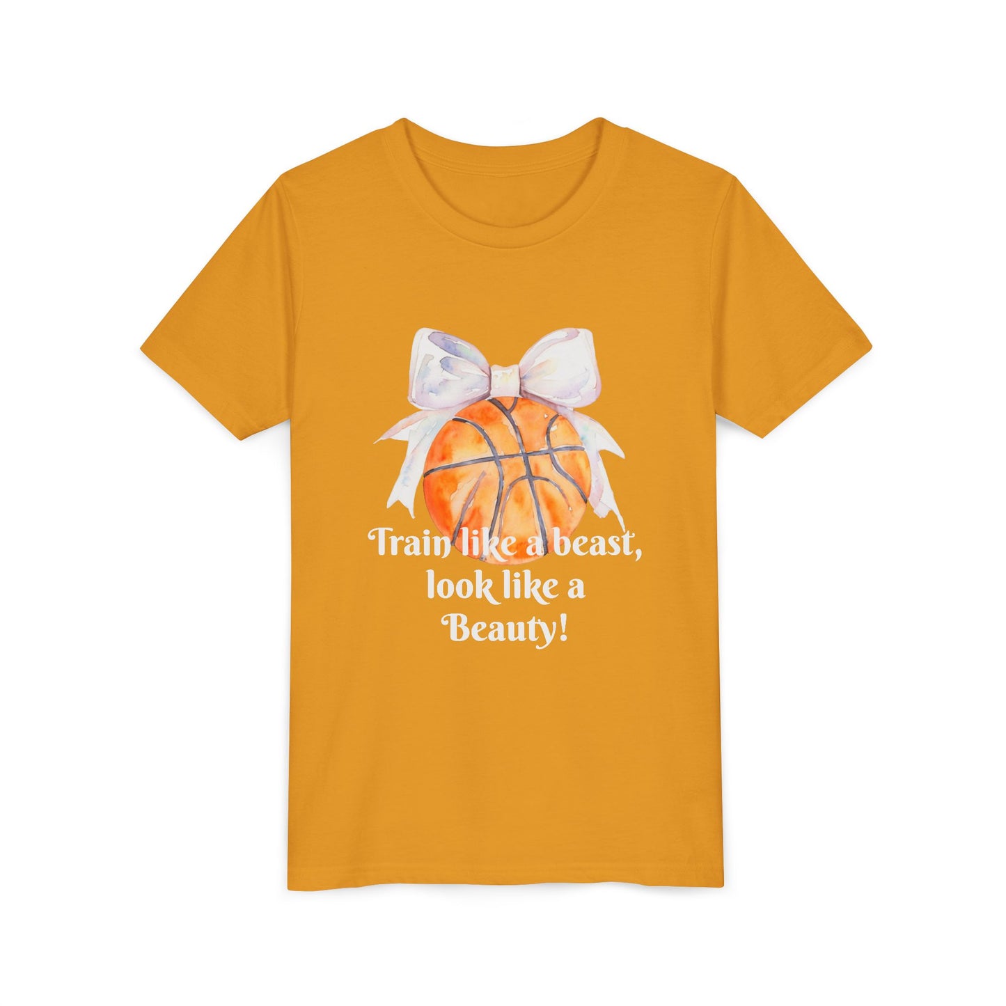 Basketball Motivational Tee for Kids, Youth Athletic Shirt, Sporty Fashion for Girls, Team Spirit Wear, Unique Gift for Young Athletes