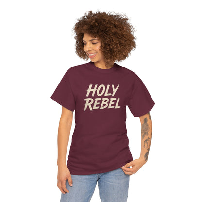 Holy Rebel Unisex Heavy Cotton Tee, Inspirational Christian T-Shirt, Unique Gift for Rebels, Faith-Based Apparel, Motivational Quote [...]