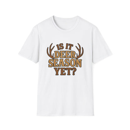 Deer Season T-Shirt, Unisex Softstyle Tee, Hunting Apparel, Outdoor Shirt, Fall Fashion, Gift for Hunters