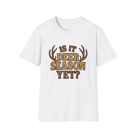 Deer Season T-Shirt, Unisex Softstyle Tee, Hunting Apparel, Outdoor Shirt, Fall Fashion, Gift for Hunters