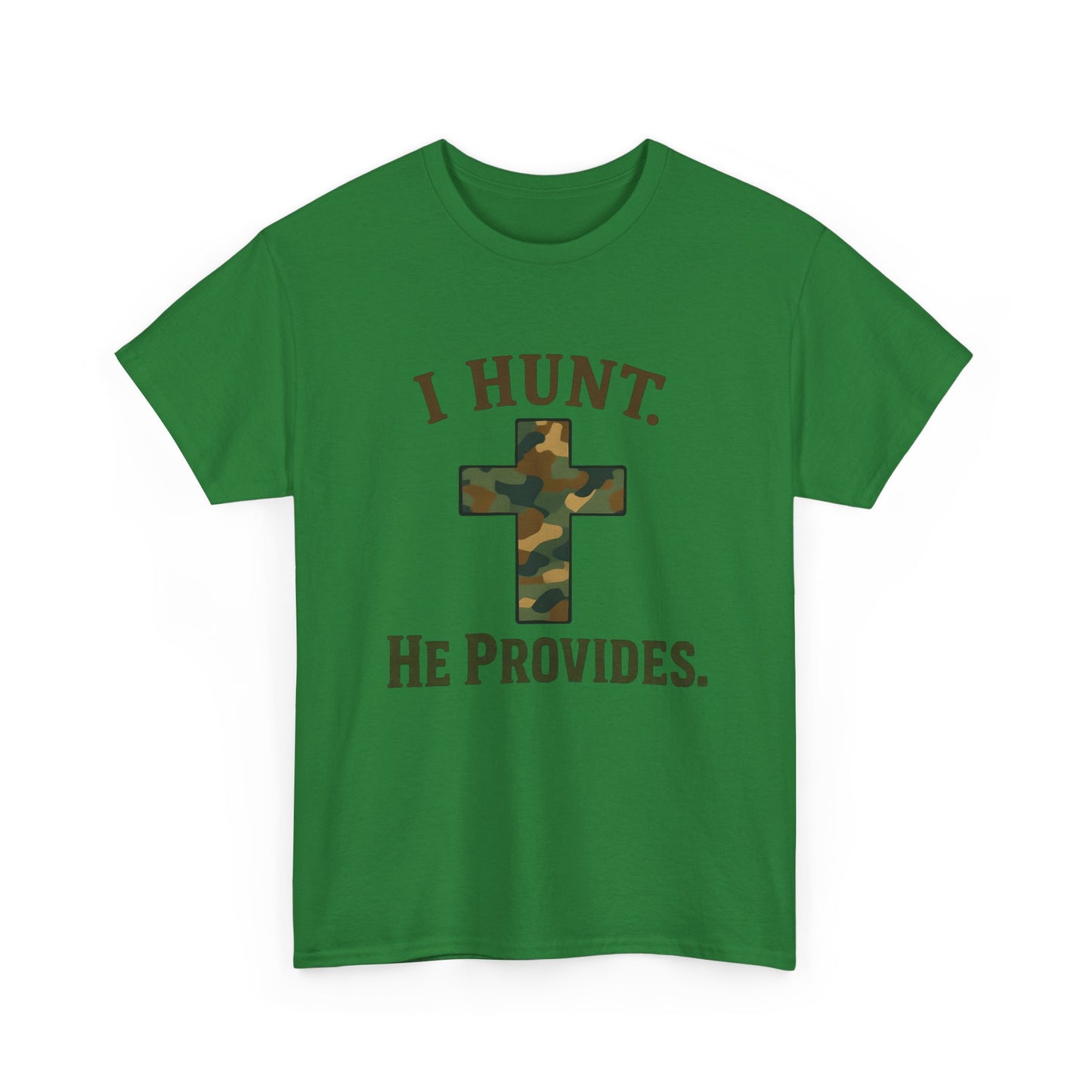 Christian Hunting Tee, I Hunt He Provides Shirt, Outdoor Enthusiast Gift, Faith-Based Apparel, Everyday Casual Wear