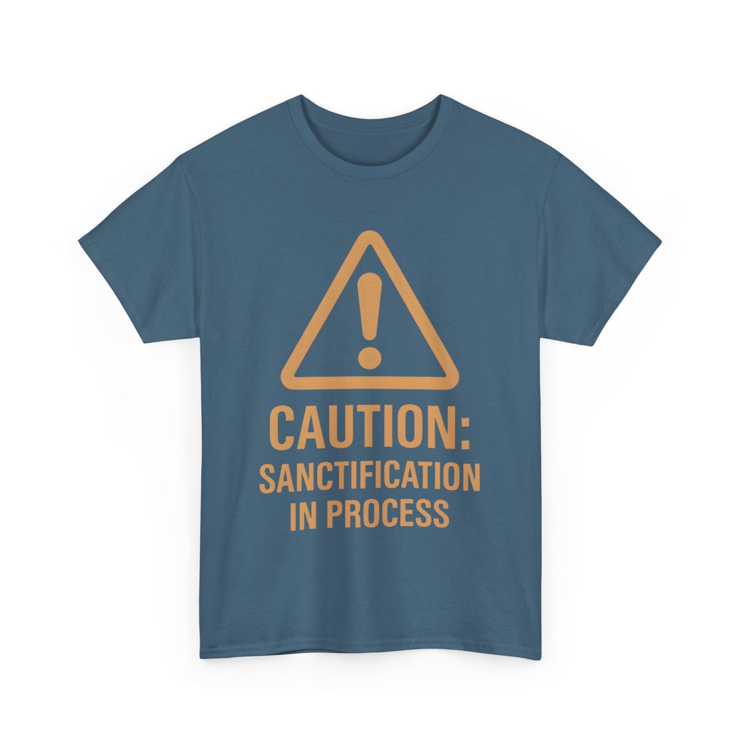Caution Sanction Tee - Unisex Heavy Cotton T-Shirt for Casual, Gift, Humor, Christian Apparel, Everyday Wear