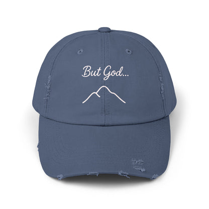 Distressed Cap with 'But God...' Quote, Inspirational Hat for Outdoor Enthusiasts, Gift for Faith Lovers, Everyday Style Accessory, [...]