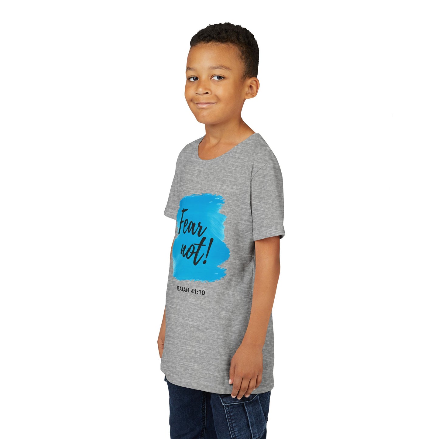 Fear Not Youth Tee - Inspirational Short Sleeve Shirt for Kids, Gift for Birthdays, Faith-Based Apparel, Motivational Wear