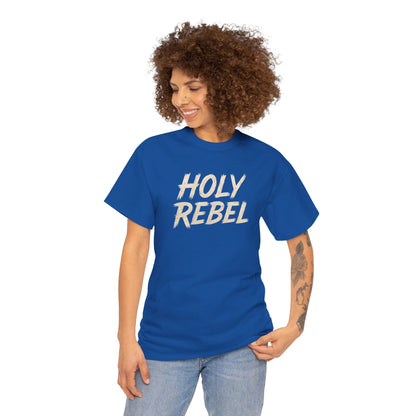 Holy Rebel Unisex Heavy Cotton Tee, Inspirational Christian T-Shirt, Unique Gift for Rebels, Faith-Based Apparel, Motivational Quote [...]