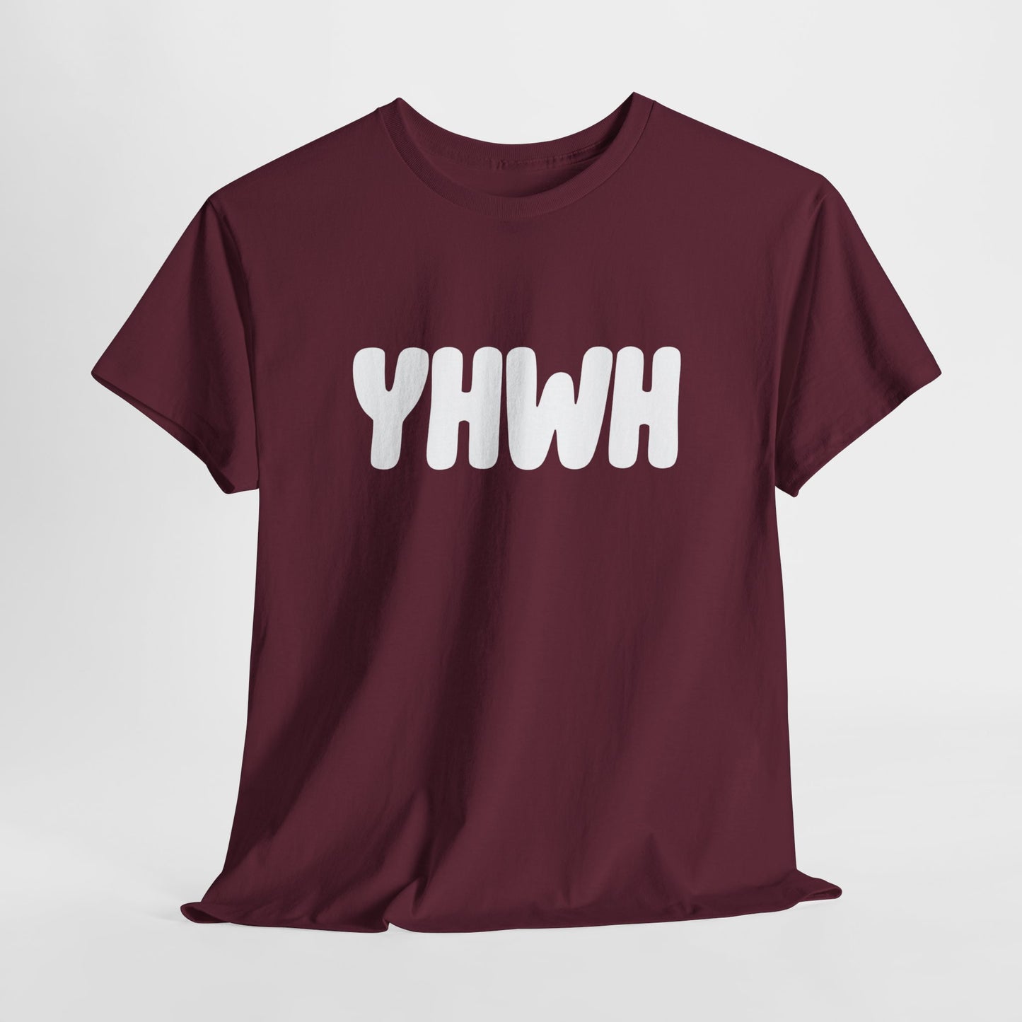 YHWH Unisex Heavy Cotton Tee, Spiritual T-Shirt, Casual Wear, Gift for Him/Her, Faith-Based Apparel, Trendy Everyday Tee