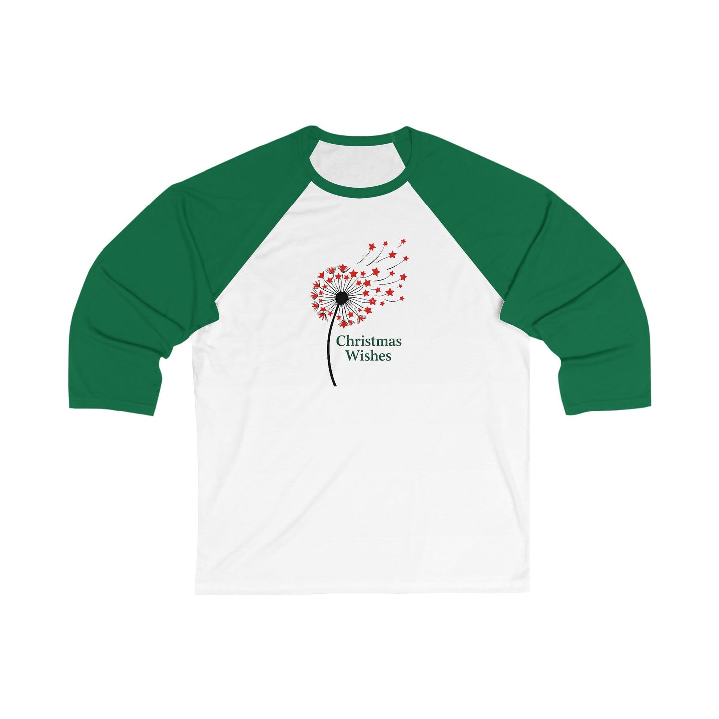 Christmas Wishes Raglan Baseball Tee