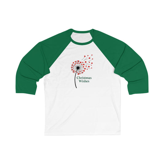 Christmas Wishes Raglan Baseball Tee