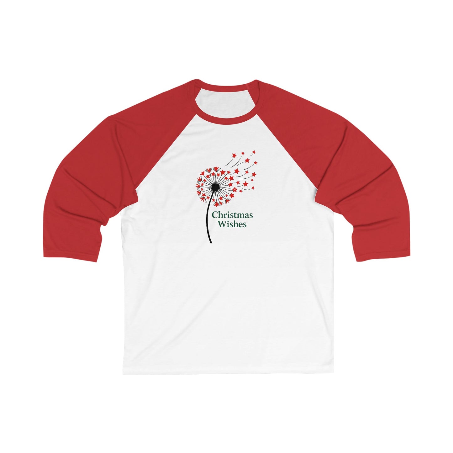Christmas Wishes Raglan Baseball Tee