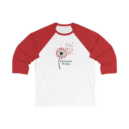 Christmas Wishes Raglan Baseball Tee