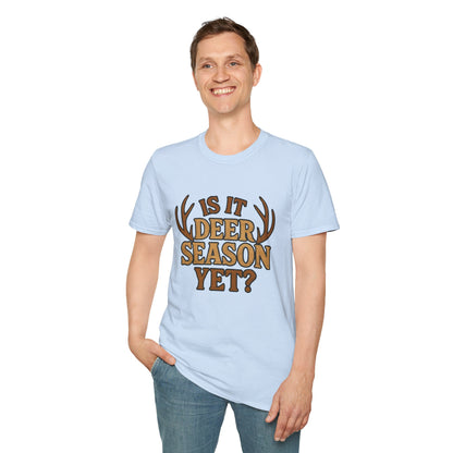 Deer Season T-Shirt, Unisex Softstyle Tee, Hunting Apparel, Outdoor Shirt, Fall Fashion, Gift for Hunters