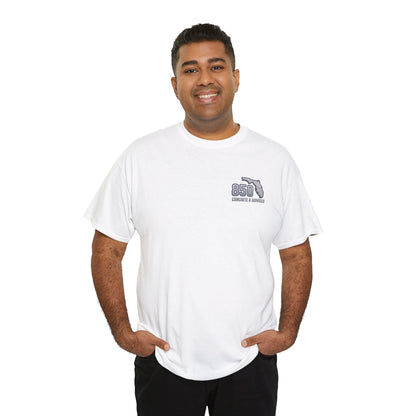 Custom Unisex Heavy Cotton Tee with Business Logo, Perfect for Workwear, Gift for Contractors, Promotional Use, Branding, Florida Services