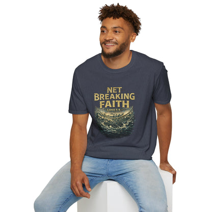 Net Breaking Faith T-Shirt — Vintage Fishing Faith Graphic Tee