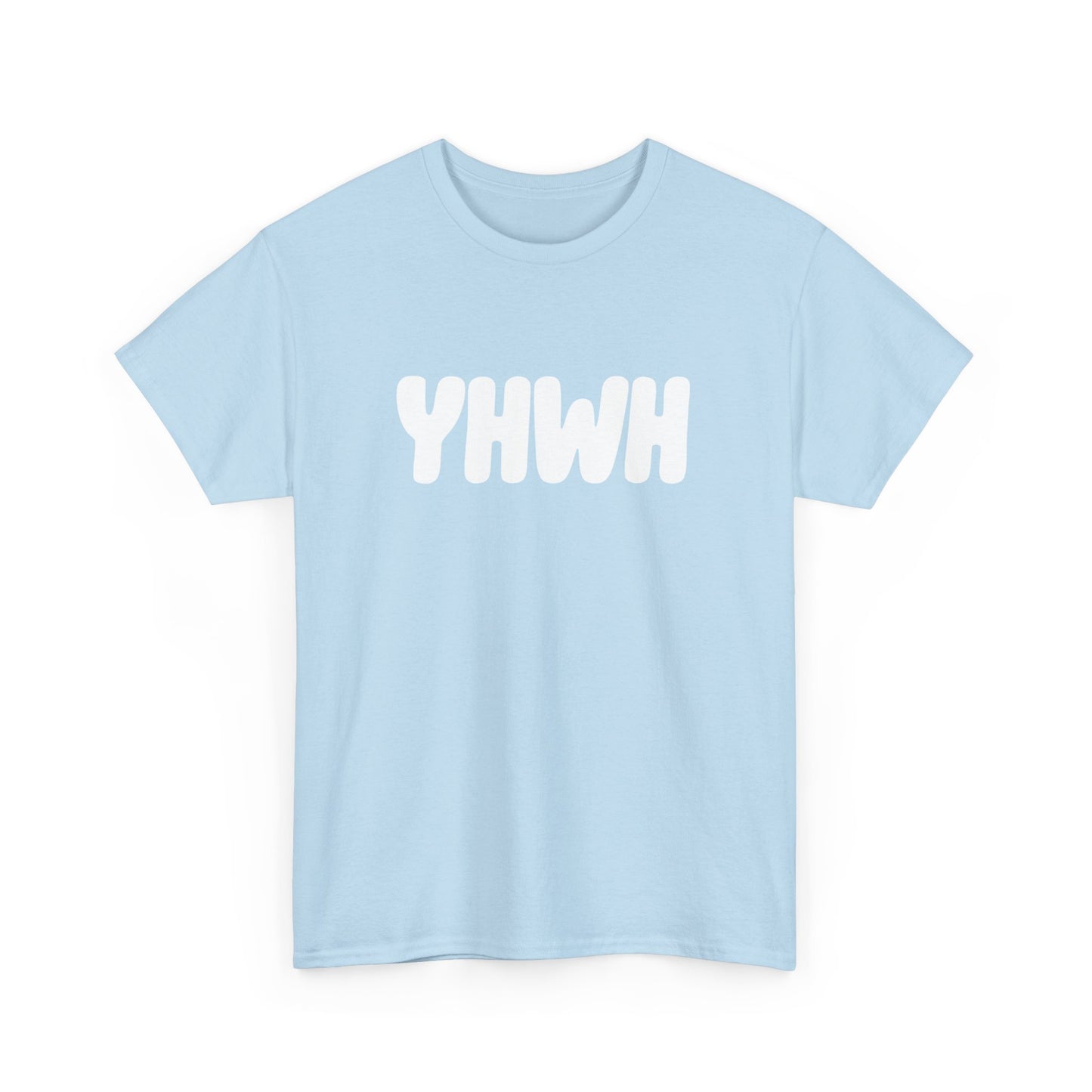 YHWH Unisex Heavy Cotton Tee, Spiritual T-Shirt, Casual Wear, Gift for Him/Her, Faith-Based Apparel, Trendy Everyday Tee