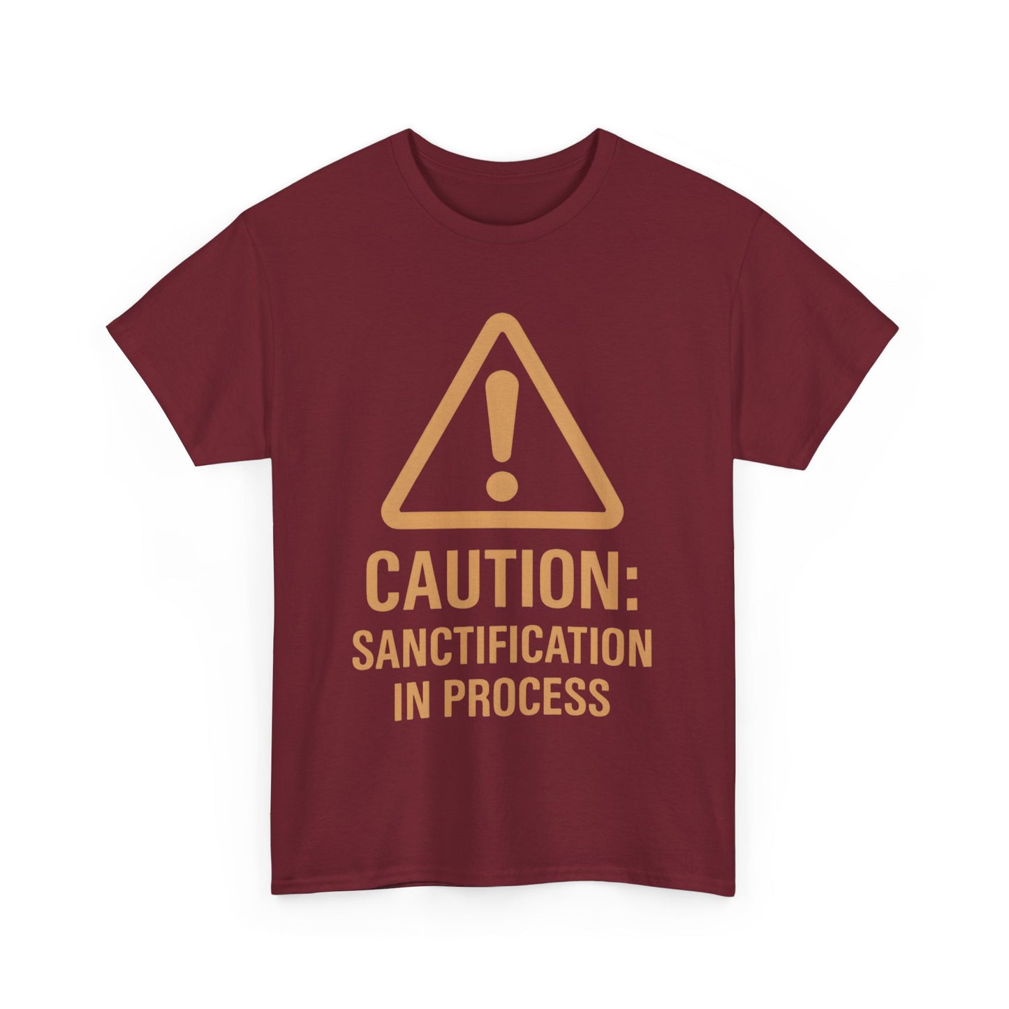 Caution Sanction Tee - Unisex Heavy Cotton T-Shirt for Casual, Gift, Humor, Christian Apparel, Everyday Wear