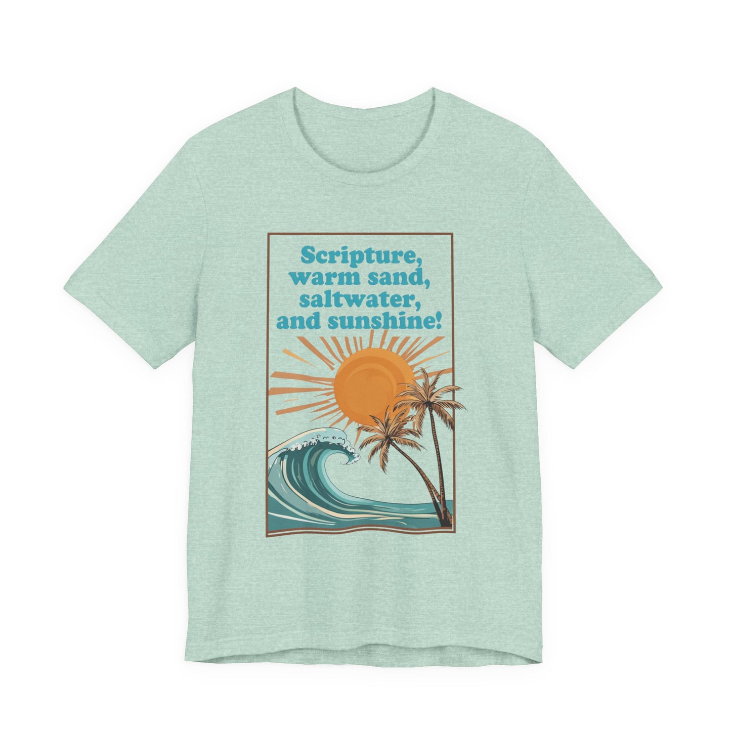 Beach Vibes Tee, Scripture T-Shirt, Summer Graphic Tee, Casual Beachwear, Vacation Outfit, Gift for Ocean Lovers