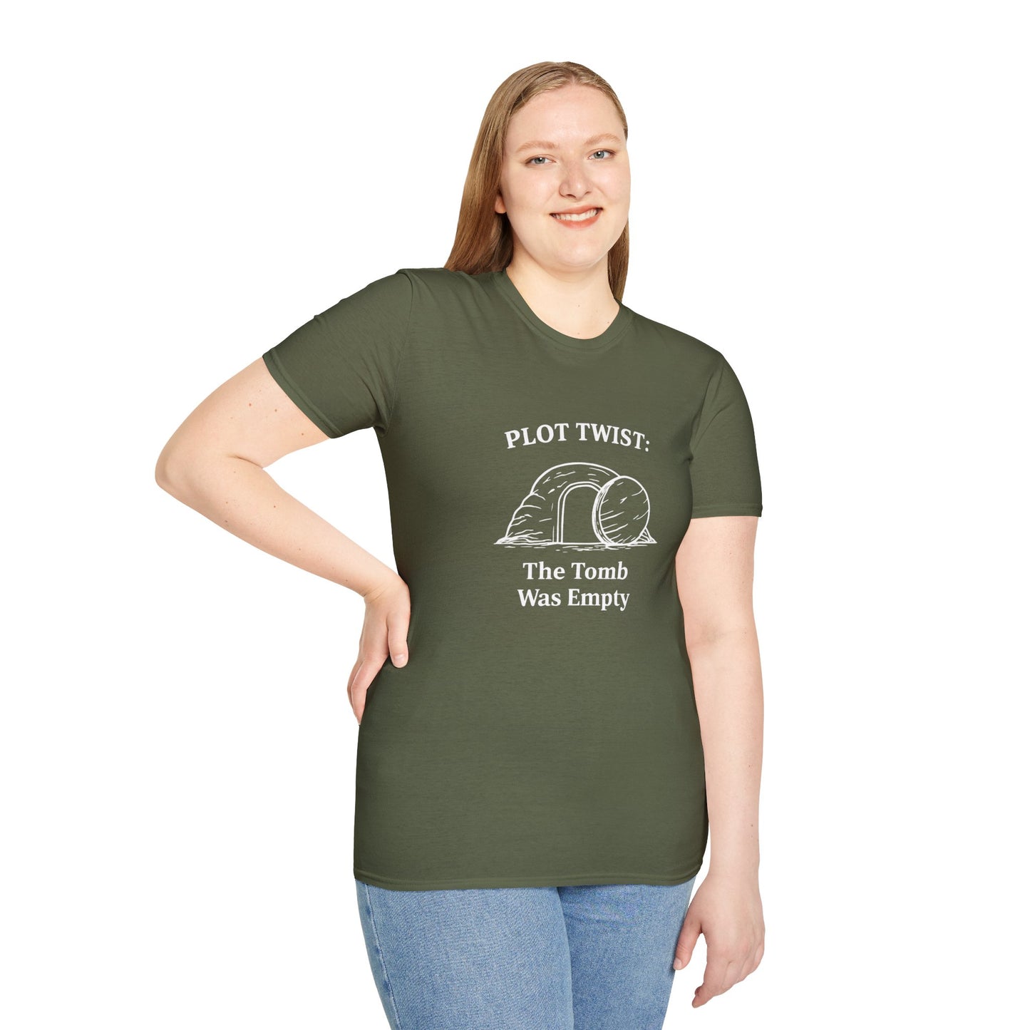T-Shirt — "Plot Twist: The Tomb Was Empty" Christian Easter Graphic Tee
