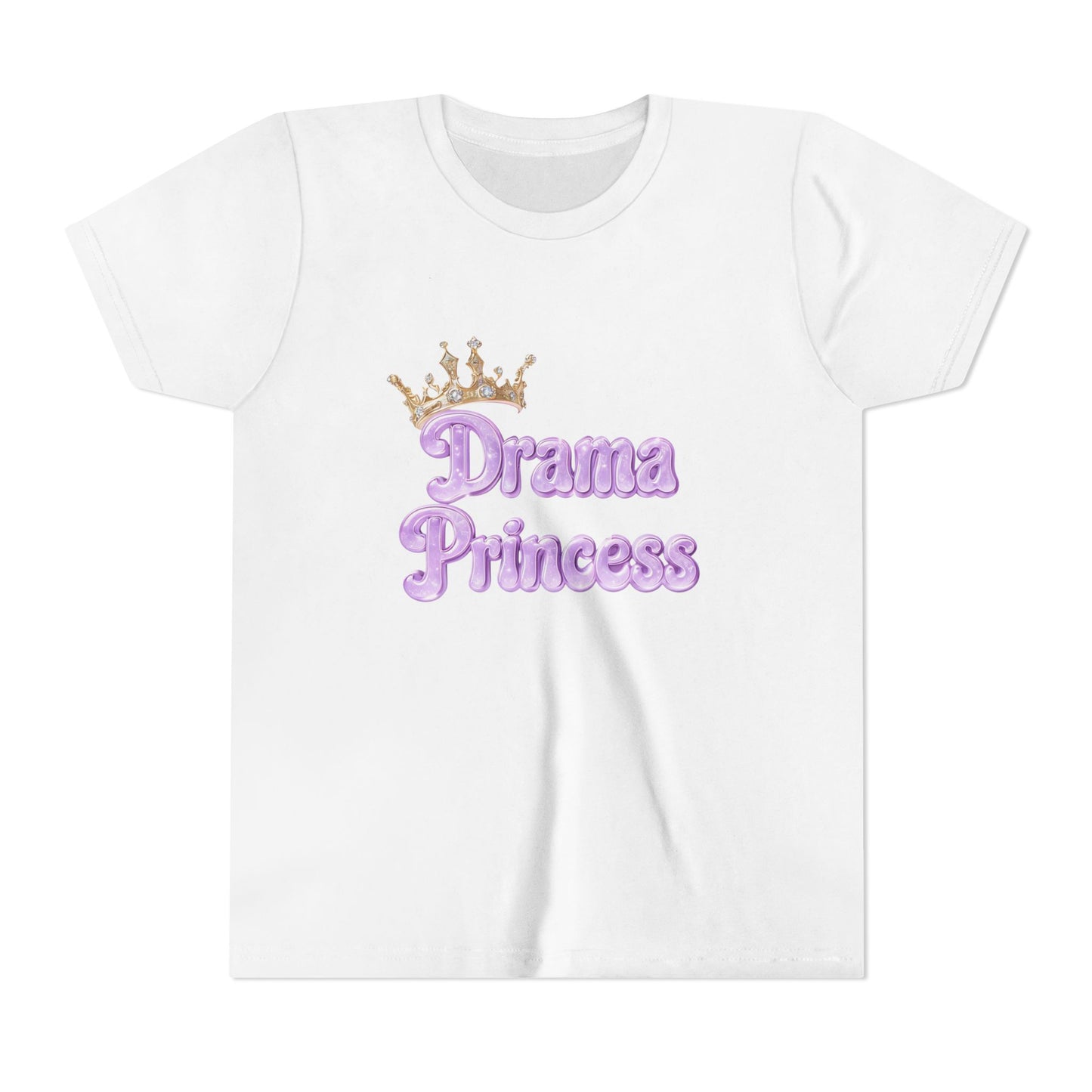 Drama Princess Youth Tee, Cute Kids T-Shirt, Birthday Gift for Girls, Playful Summer Tee, Princess-Themed Apparel
