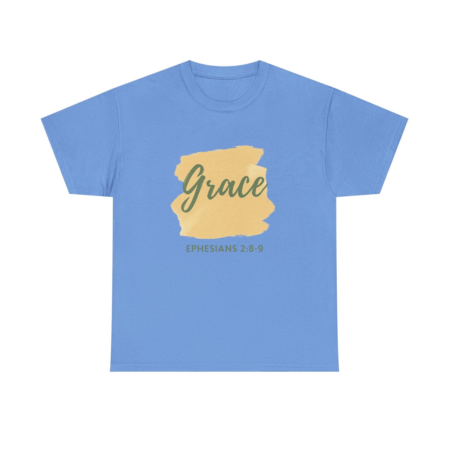 Inspiring Unisex Heavy Cotton Tee - Grace Ephesians 2:8-9, Christian Apparel, Faith-Based Gift, Everyday Wear, Relaxed Fit Tee