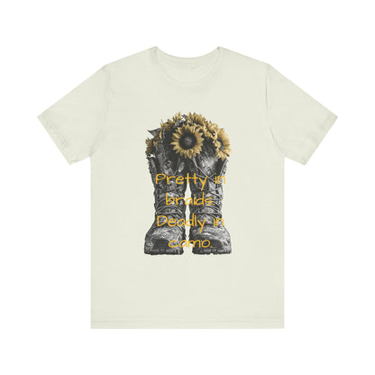 Pretty & Deadly Floral Tee, Unisex Short Sleeve Shirt, Flower Lover Gift, Casual Tee, Everyday Wear, Nature Lover Apparel