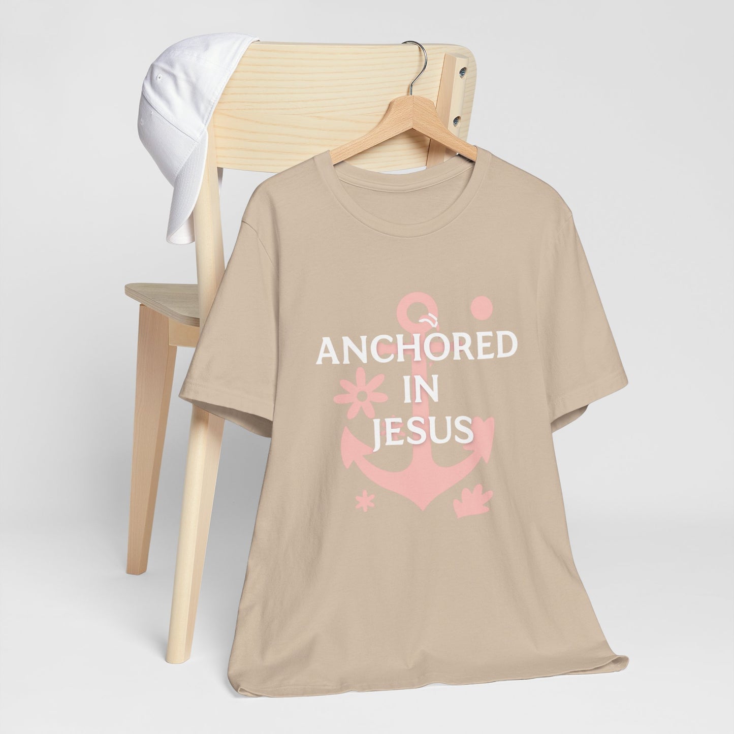 Anchored in Jesus Tee, Faith-Based Shirt, Inspirational Unisex T-Shirt, Christian Gift, Everyday Wear, Youth Group Attire