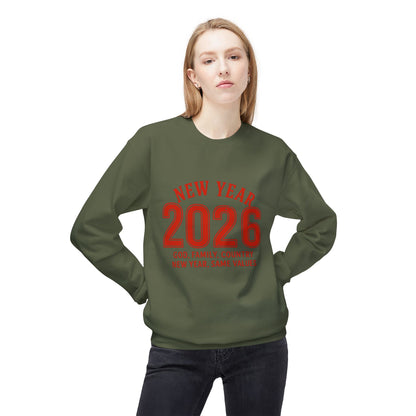2026 New Year Crewneck Sweatshirt — "God, Family, Country" Holiday Pullover