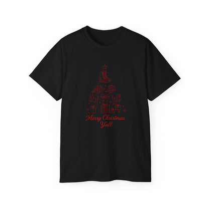Merry Christmas Y'all Tee — Minimal Holiday Graphic T-Shirt