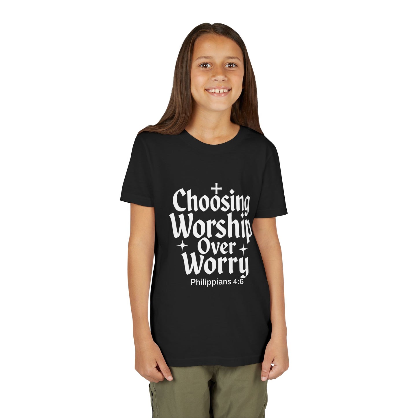 Youth Inspirational Tee - Choosing Worship Over Worry, Motivational Youth Shirt, Christian Apparel, Faith-Based Gift for Kids, [...]