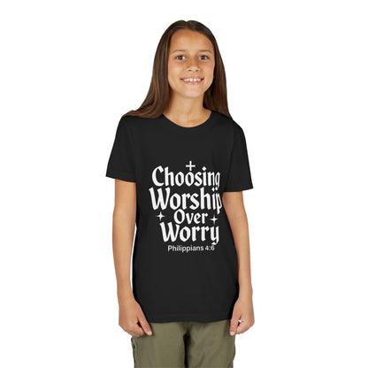 Youth Inspirational Tee - Choosing Worship Over Worry, Motivational Youth Shirt, Christian Apparel, Faith-Based Gift for Kids, [...]