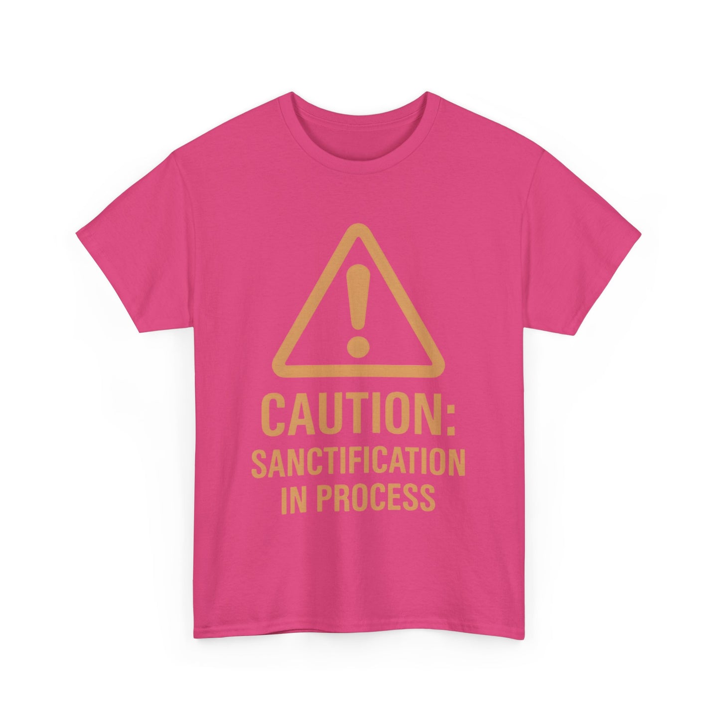 Caution Sanction Tee - Unisex Heavy Cotton T-Shirt for Casual, Gift, Humor, Christian Apparel, Everyday Wear