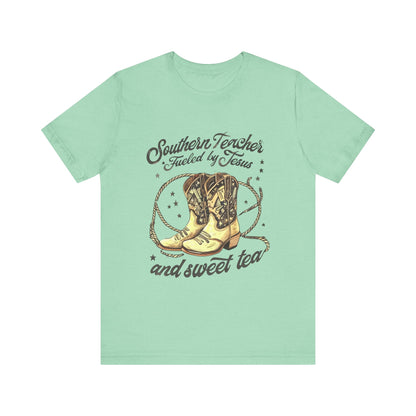 Southern Teacher Tee - Southern Style, Teacher Gift, Country Vibes, Faith-Based Apparel, Sweet Tea Lover Shirt