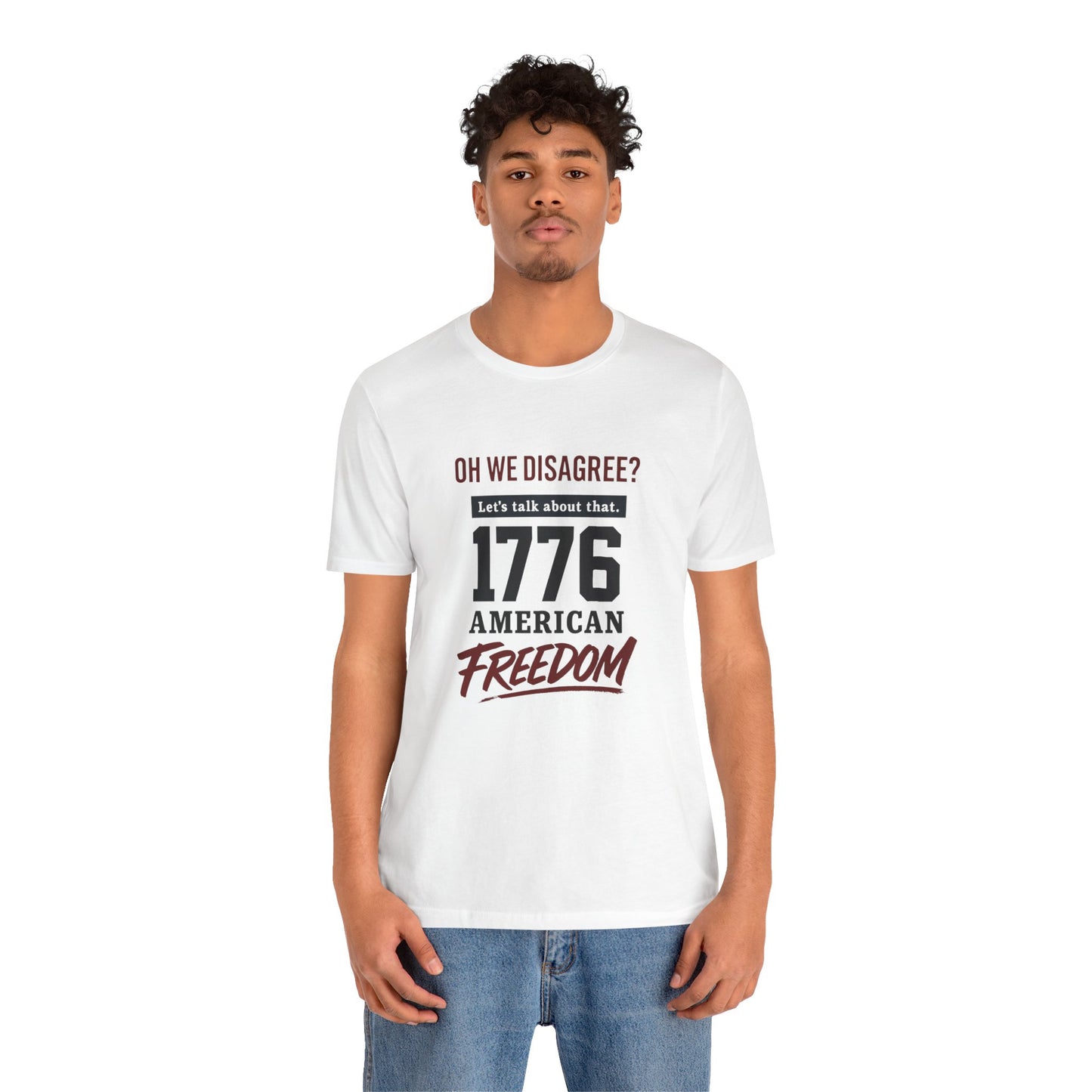 1776 American Freedom Tee - Unisex Jersey Short Sleeve T-Shirt, Political Humor Shirt, July 4th Outfit, Casual Wear, Gift for Patriots