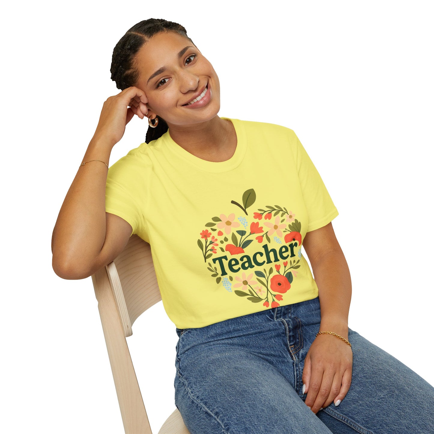 Floral Teacher T-Shirt | Perfect Gift for Educators, Back to School, Teacher Appreciation, Classroom Wear, Cute Teacher Shirts