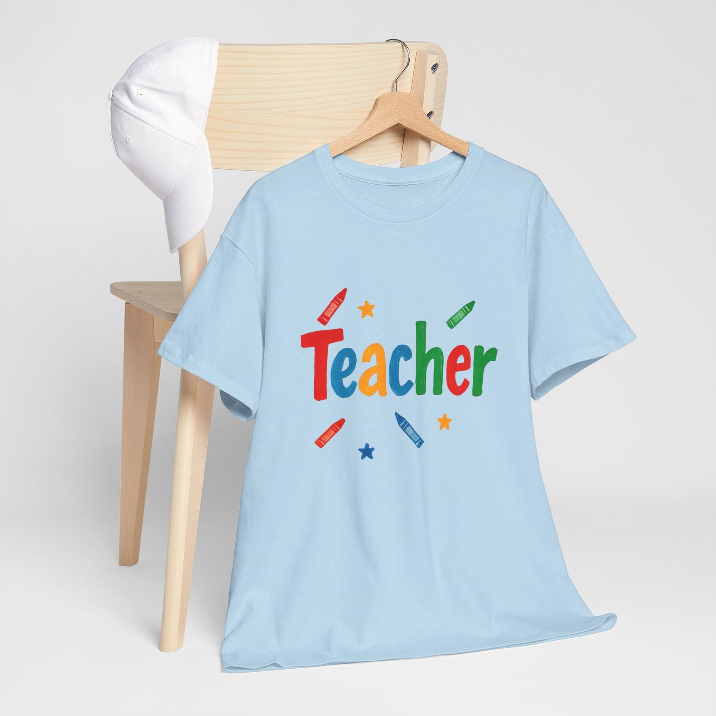 Colorful Teacher Appreciation Unisex Heavy Cotton Tee - Gifts for Educators, Back to School, Classroom, Birthday, Fun Teacher Shirt