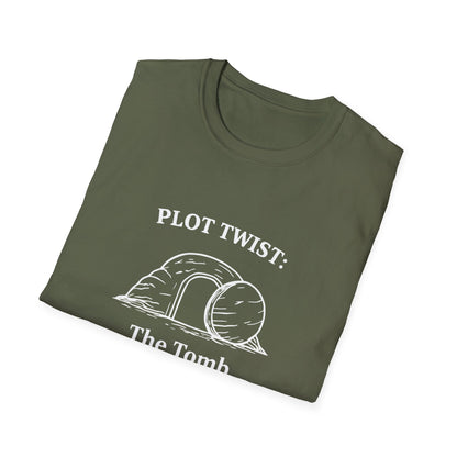 T-Shirt — "Plot Twist: The Tomb Was Empty" Christian Easter Graphic Tee