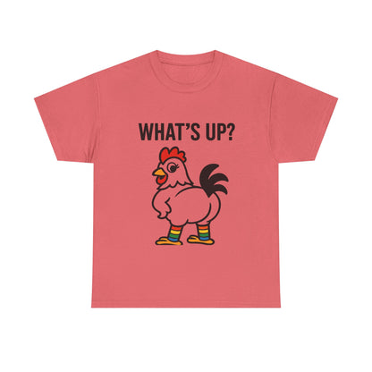 Funny Chicken Graphic Tee, What's Up? Shirt, Cute Animal T-Shirt, Perfect for Gifts, Casual Wear, Humor Apparel