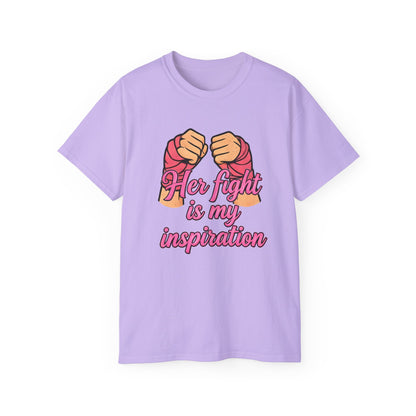 Inspirational Fight Tee | Unisex Ultra Cotton Shirt for Cancer Awareness, Gift for Fighters, Motivational Apparel, Pink Ribbon Support