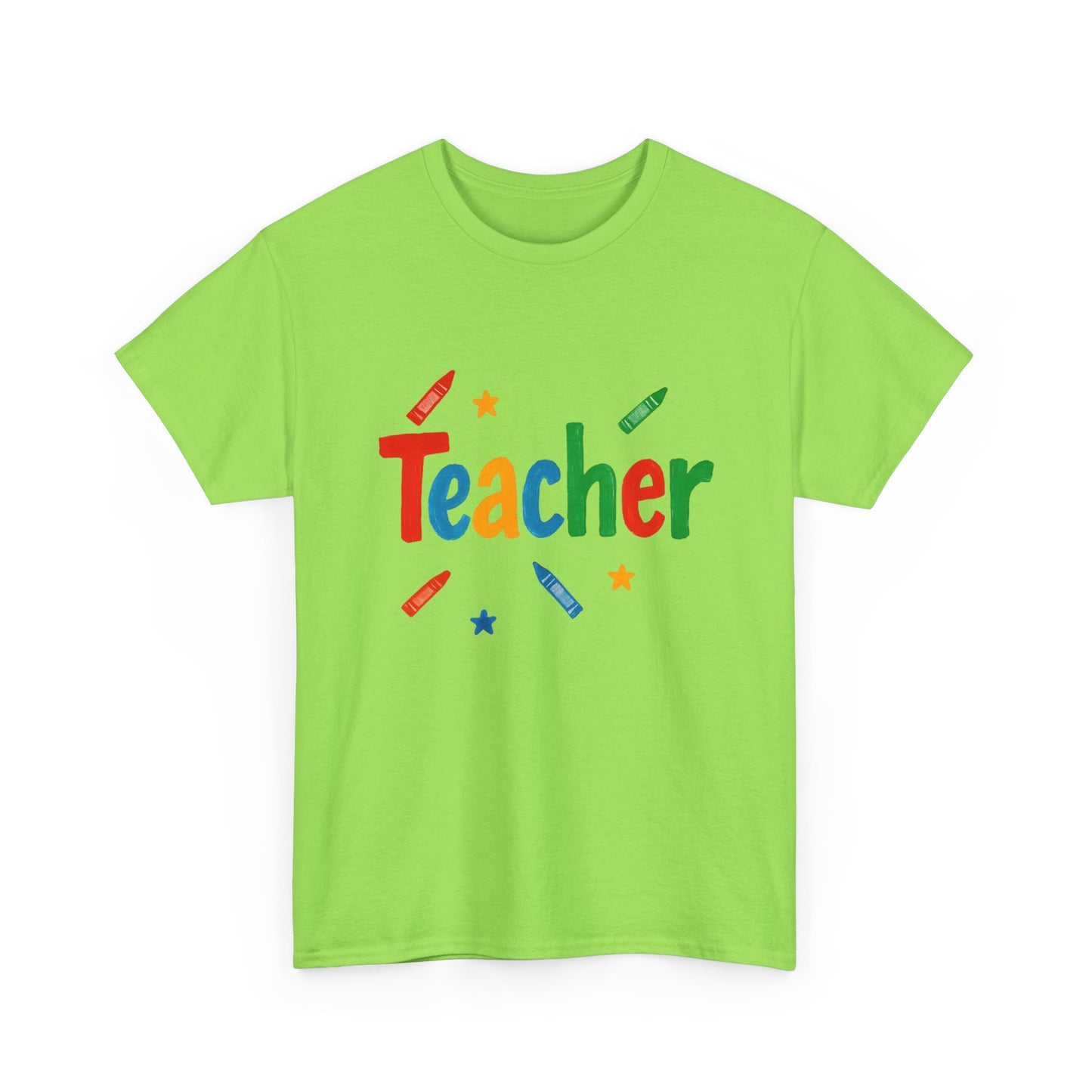 Colorful Teacher Appreciation Unisex Heavy Cotton Tee - Gifts for Educators, Back to School, Classroom, Birthday, Fun Teacher Shirt